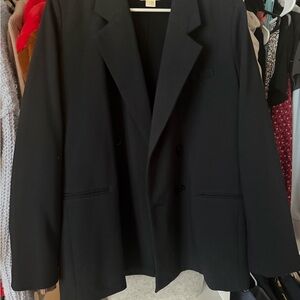 Anthropologie Maeve Elegant Black/ Bluish Blazer